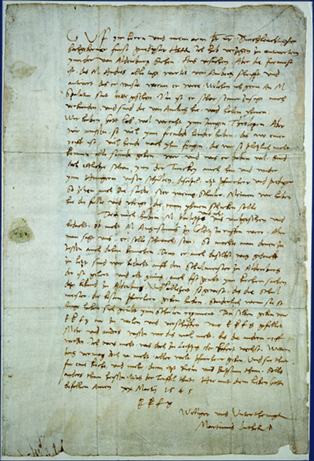 Letter From Martin Luther